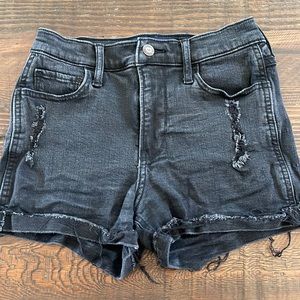 Hollister black denim shorts